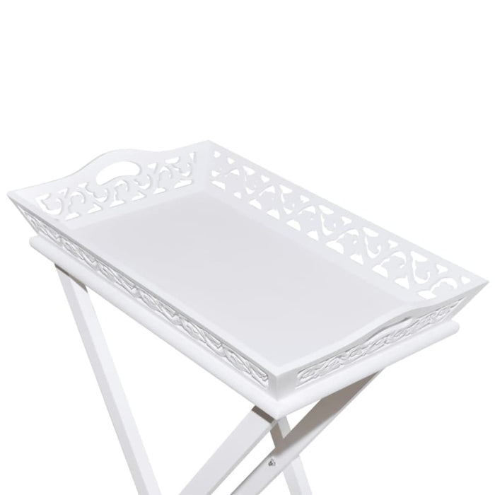 Side Table with Tray White Xaooan