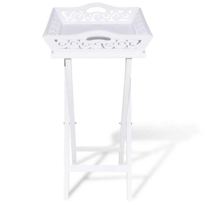 Side Table with Tray White Xaooan