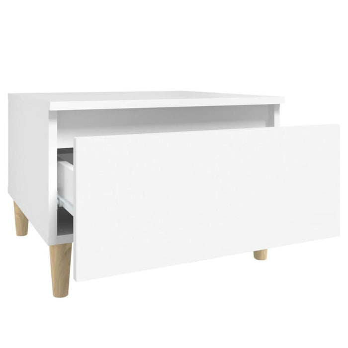 Side Table White 50x46x35 Cm Engineered Wood Nokpbb
