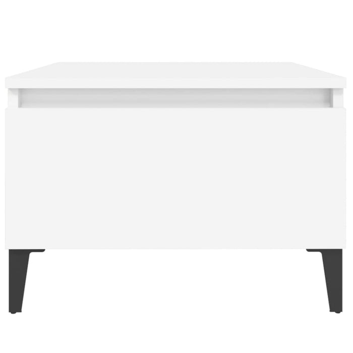 Side Table White 50x46x35 Cm Engineered Wood Nokpol