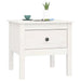 Side Table White 50x50x49 Cm Solid Wood Pine Notikl