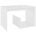 Side Table White 59x36x38 Cm Engineered Wood Nbllkl