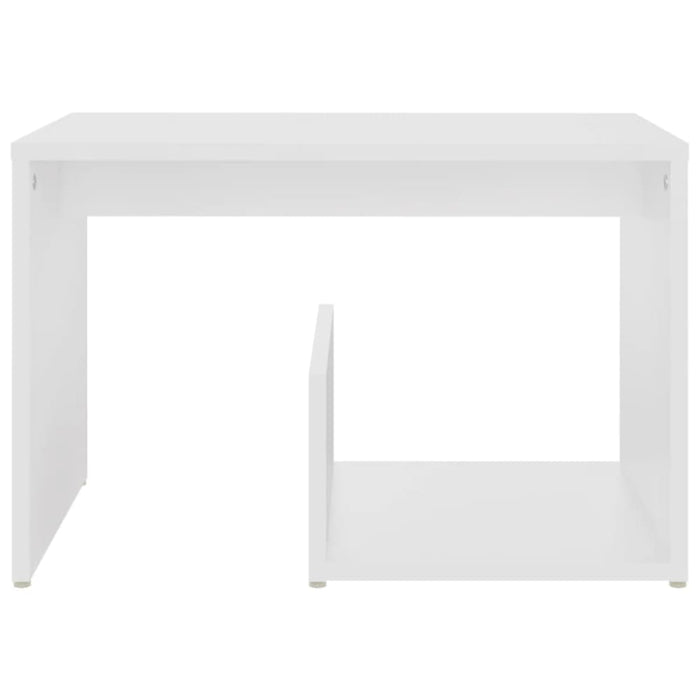 Side Table White 59x36x38 Cm Engineered Wood Nbllkl