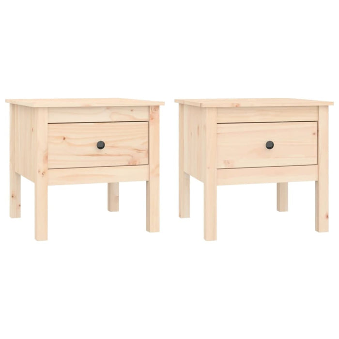 Side Tables 2 Pcs 50x50x49 Cm Solid Wood Pine Notikp