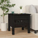 Side Tables 2 Pcs Black 40x40x39 Cm Solid Wood Pine Notikt