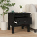 Side Tables 2 Pcs Black 40x40x39 Cm Solid Wood Pine Notikt