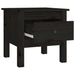 Side Tables 2 Pcs Black 40x40x39 Cm Solid Wood Pine Notikt
