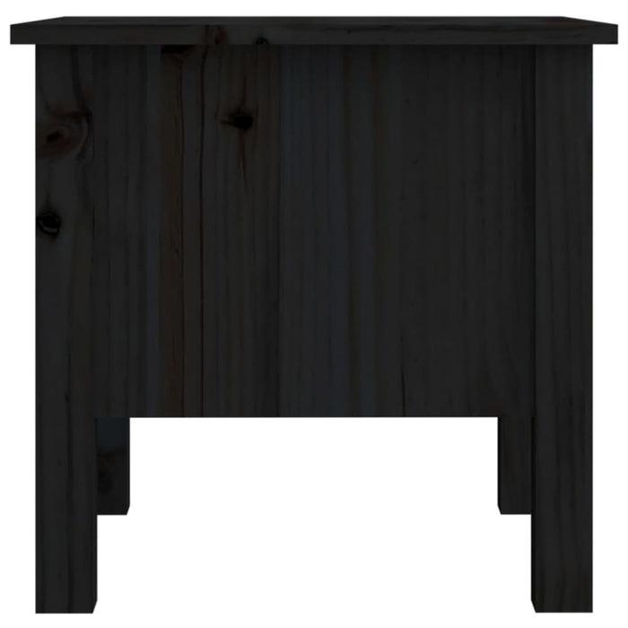 Side Tables 2 Pcs Black 40x40x39 Cm Solid Wood Pine Notikt