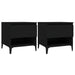 Side Tables 2 Pcs Black 50x46x50 Cm Engineered Wood Nokppo