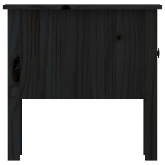 Side Tables 2 Pcs Black 50x50x49 Cm Solid Wood Pine Notnbt
