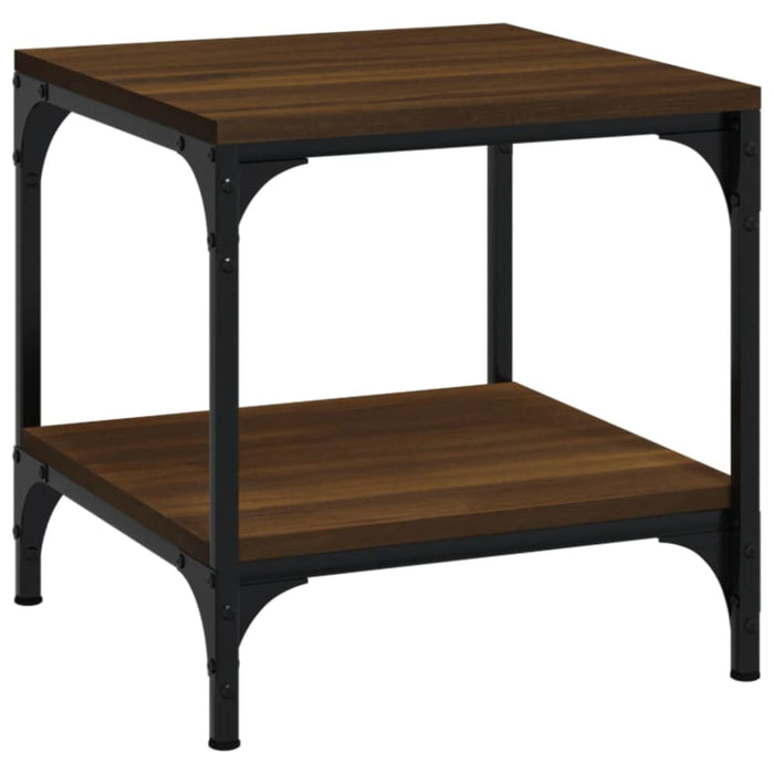 Side Tables 2 Pcs Brown Oak 40x40x40 Cm Engineered Wood