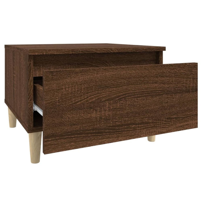 Side Tables 2 Pcs Brown Oak 50x46x35 Cm Engineered Wood