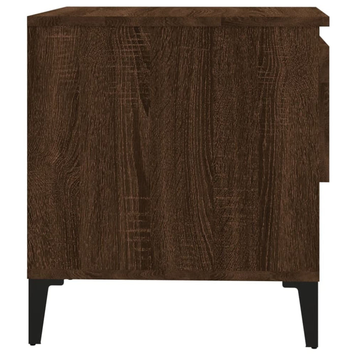 Side Tables 2 Pcs Brown Oak 50x46x50 Cm Engineered Wood