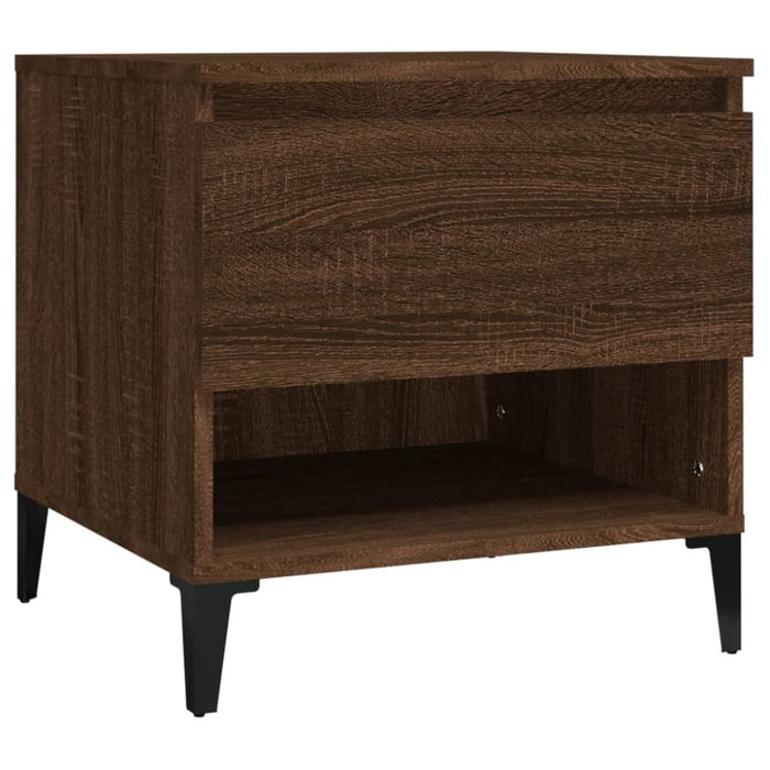 Side Tables 2 Pcs Brown Oak 50x46x50 Cm Engineered Wood