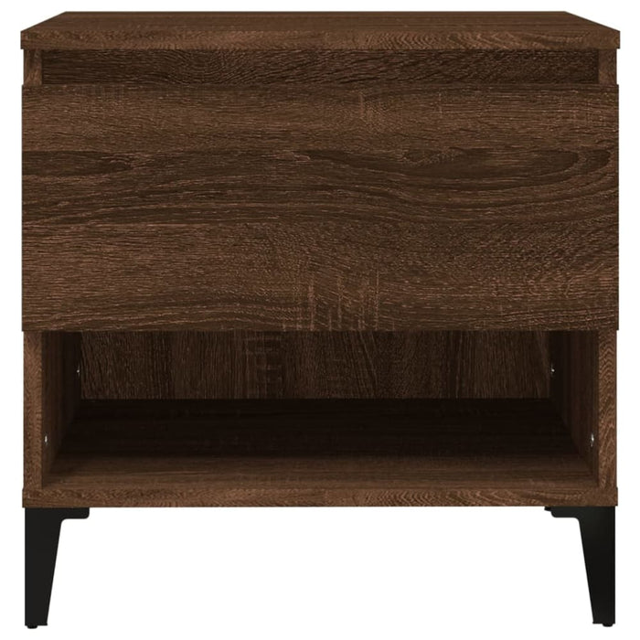 Side Tables 2 Pcs Brown Oak 50x46x50 Cm Engineered Wood