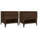 Side Tables 2 Pcs Brown Oak 50x46x50 Cm Engineered Wood