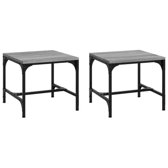 Side Tables 2 Pcs Grey Sonoma 40x40x35 Cm Engineered Wood