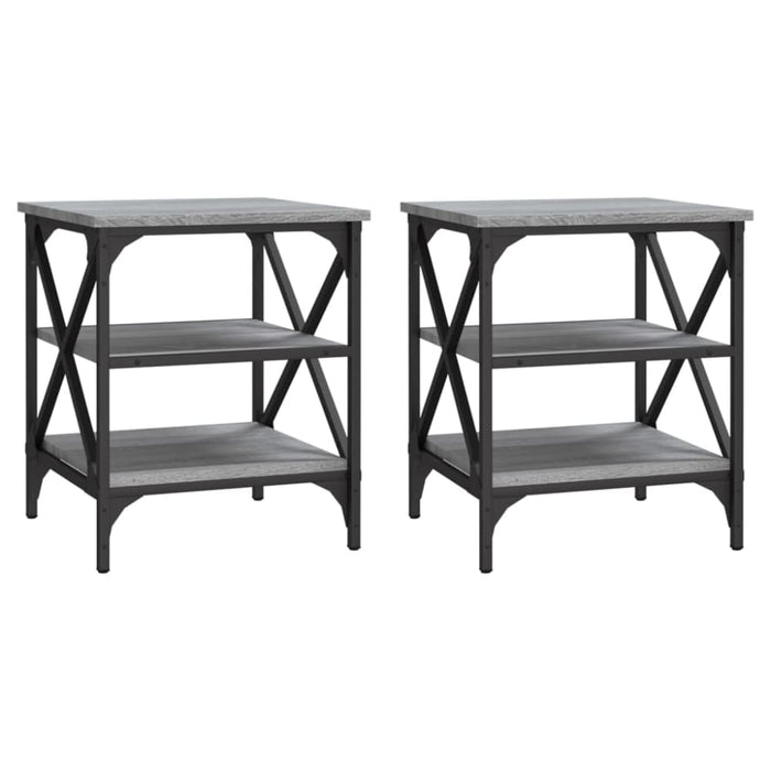Side Tables 2 Pcs Grey Sonoma 40x42x50 Cm Engineered Wood