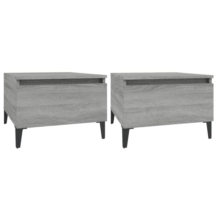 Side Tables 2 Pcs Grey Sonoma 50x46x35 Cm Engineered Wood