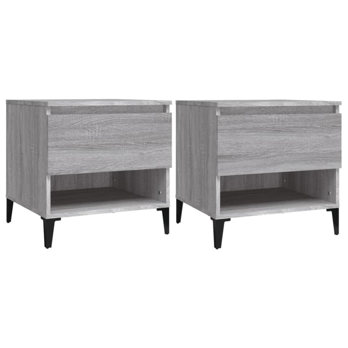 Side Tables 2 Pcs Grey Sonoma 50x46x50 Cm Engineered Wood