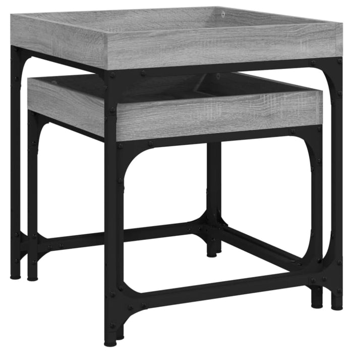 Side Tables 2 Pcs Grey Sonoma Engineered Wood Nxtxnp