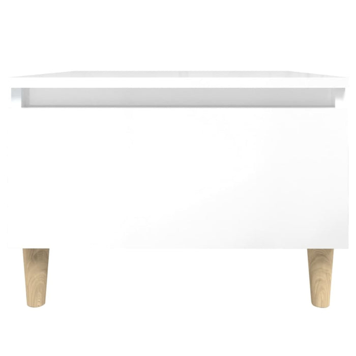 Side Tables 2 Pcs High Gloss White 50x46x35 Cm Engineered