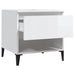 Side Tables 2 Pcs High Gloss White 50x46x50 Cm Engineered