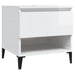 Side Tables 2 Pcs High Gloss White 50x46x50 Cm Engineered