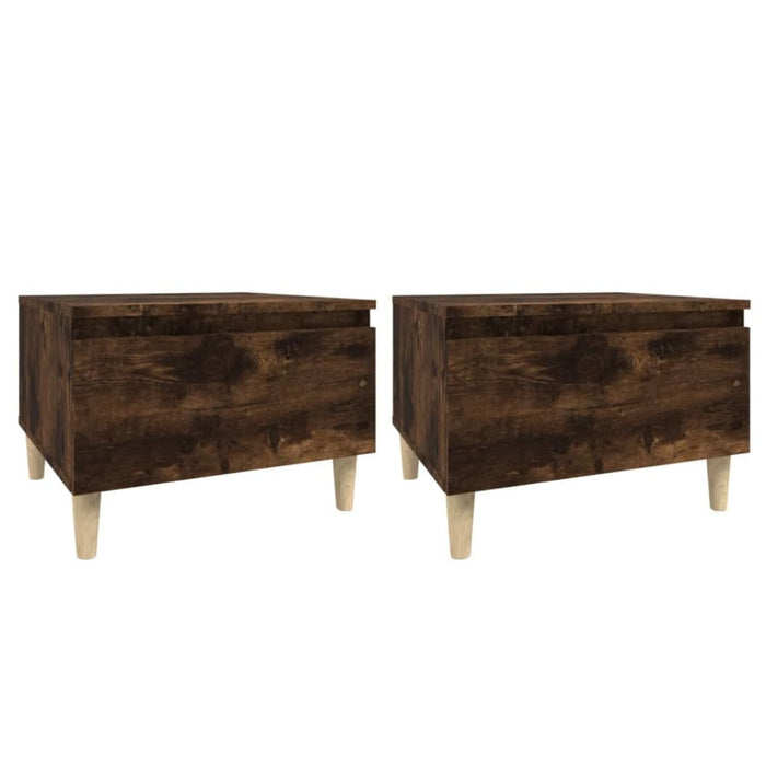 Side Tables 2 Pcs Smoked Oak 50x46x35 Cm Engineered Wood