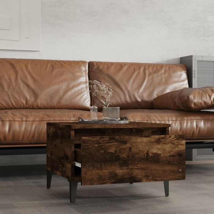 Side Tables 2 Pcs Smoked Oak 50x46x35 Cm Engineered Wood