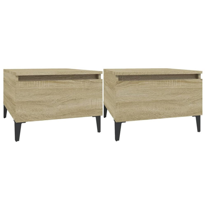 Side Tables 2 Pcs Sonoma Oak 50x46x35 Cm Engineered Wood
