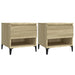 Side Tables 2 Pcs Sonoma Oak 50x46x50 Cm Engineered Wood