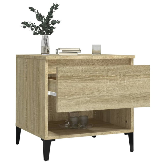 Side Tables 2 Pcs Sonoma Oak 50x46x50 Cm Engineered Wood