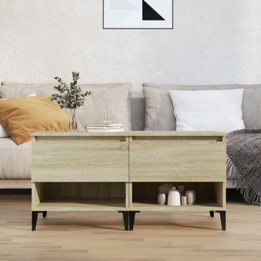 Side Tables 2 Pcs Sonoma Oak 50x46x50 Cm Engineered Wood