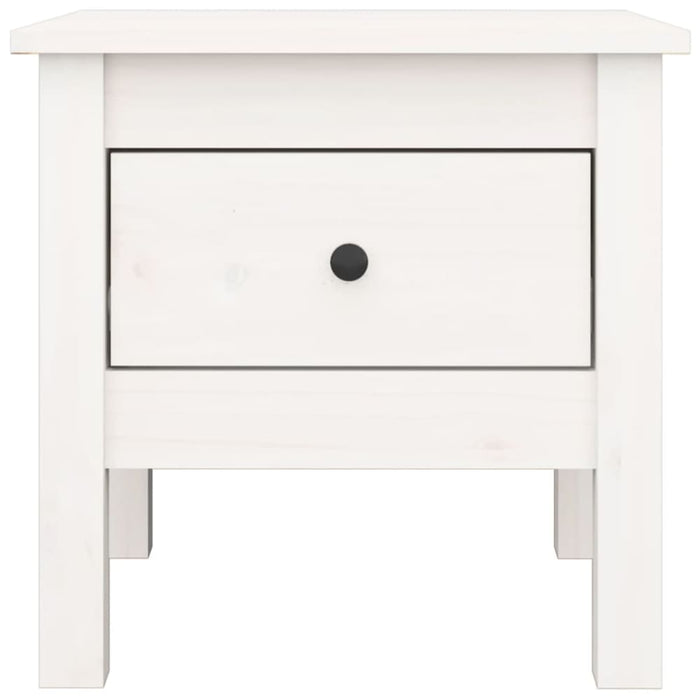 Side Tables 2 Pcs White 40x40x39 Cm Solid Wood Pine Notini