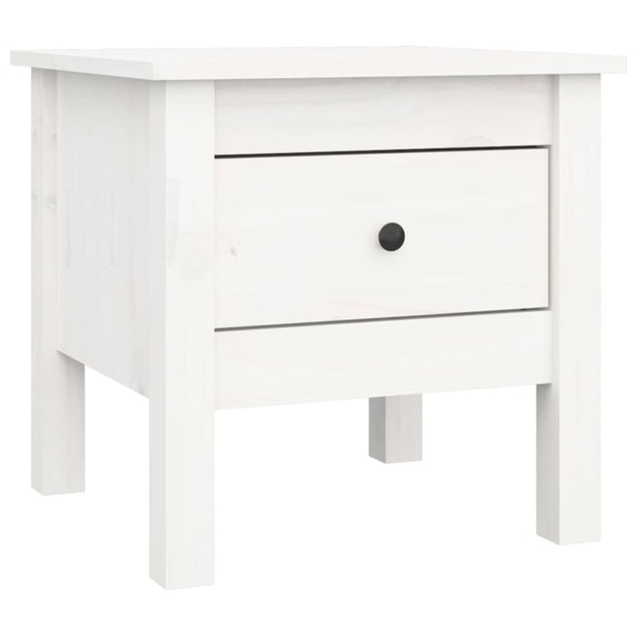 Side Tables 2 Pcs White 40x40x39 Cm Solid Wood Pine Notini