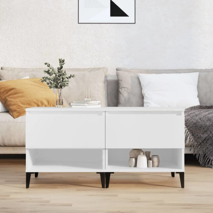 Side Tables 2 Pcs White 50x46x50 Cm Engineered Wood Nokpak