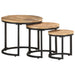 Side Tables 3 Pcs Rough Mango Wood Txblnl