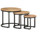 Side Tables 3 Pcs Rough Mango Wood Txblnl