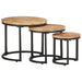 Side Tables 3 Pcs Rough Mango Wood Txblnl