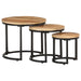 Side Tables 3 Pcs Rough Mango Wood Txblnl