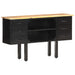 Sideboard 110x30x65 Cm Solid Rough Mango Wood and Steel