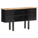Sideboard 110x30x65 Cm Solid Rough Mango Wood and Steel