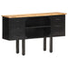 Sideboard 110x30x65 Cm Solid Rough Mango Wood and Steel