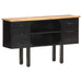 Sideboard 110x30x65 Cm Solid Rough Mango Wood and Steel