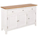 Sideboard 110x33.5x70 Cm Solid Oak Wood Xaioxx