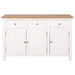 Sideboard 110x33.5x70 Cm Solid Oak Wood Xaioxx