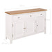 Sideboard 110x33.5x70 Cm Solid Oak Wood Xaioxx