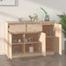 Sideboard 110x34x75 Cm Solid Wood Pine Noatxk