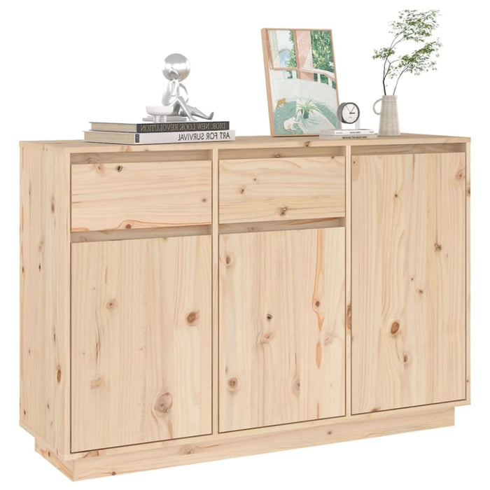 Sideboard 110x34x75 Cm Solid Wood Pine Noatxk